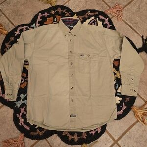 🔥 Vintage Men's Beige Button-Down Shirt🔥